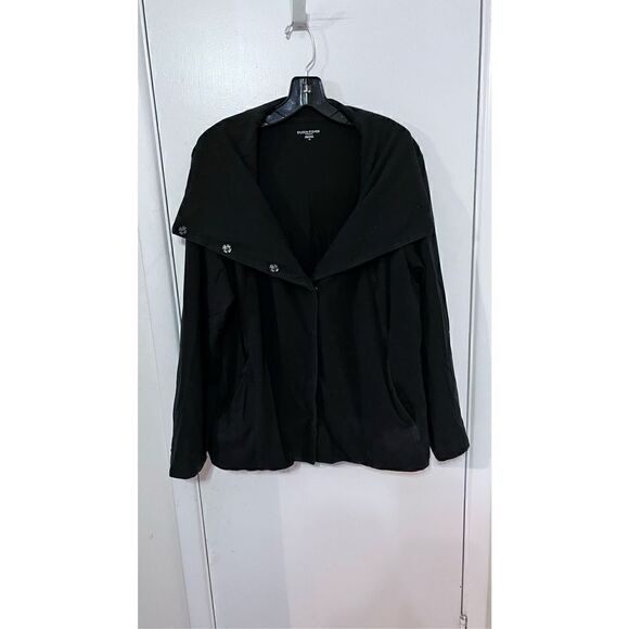 EILEEN FISHER ORGANIC COTTEN SNAP CLOSE POCKETED JACKET WOMENS SZ 1XL - Picture 2 of 10